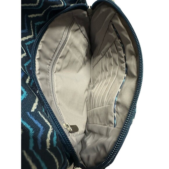 NEW Travelon Anti-Theft Classic Essential Messenger Travel Bag Blue White - Picture 6 of 8